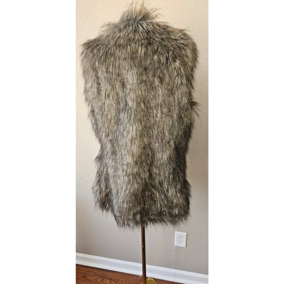 Nicole Miller Women's Wild & Wooley Open Front Faux Fur Vest Size Large - Picture 3 of 4